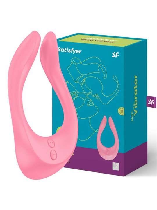 Satisfyer - Stimolatore Vaginale in Silicone per Coppia Vibratore Doppio Clitoride Partner