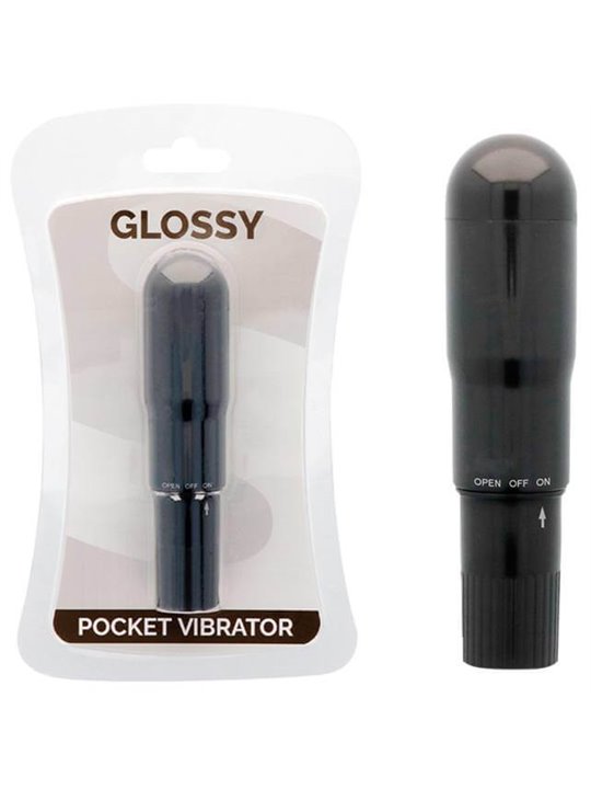 Glossy - Pocket Vibrator Black