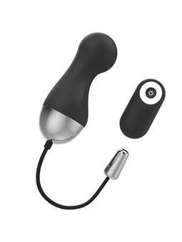 Brilly Glam Ian - Ovetto Vibrante in Silicone con Telecomando 10 Funzioni - Nero
