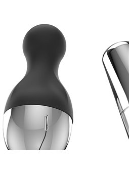 Brilly Glam Ian - Ovetto Vibrante in Silicone con Telecomando 10 Funzioni - Nero
