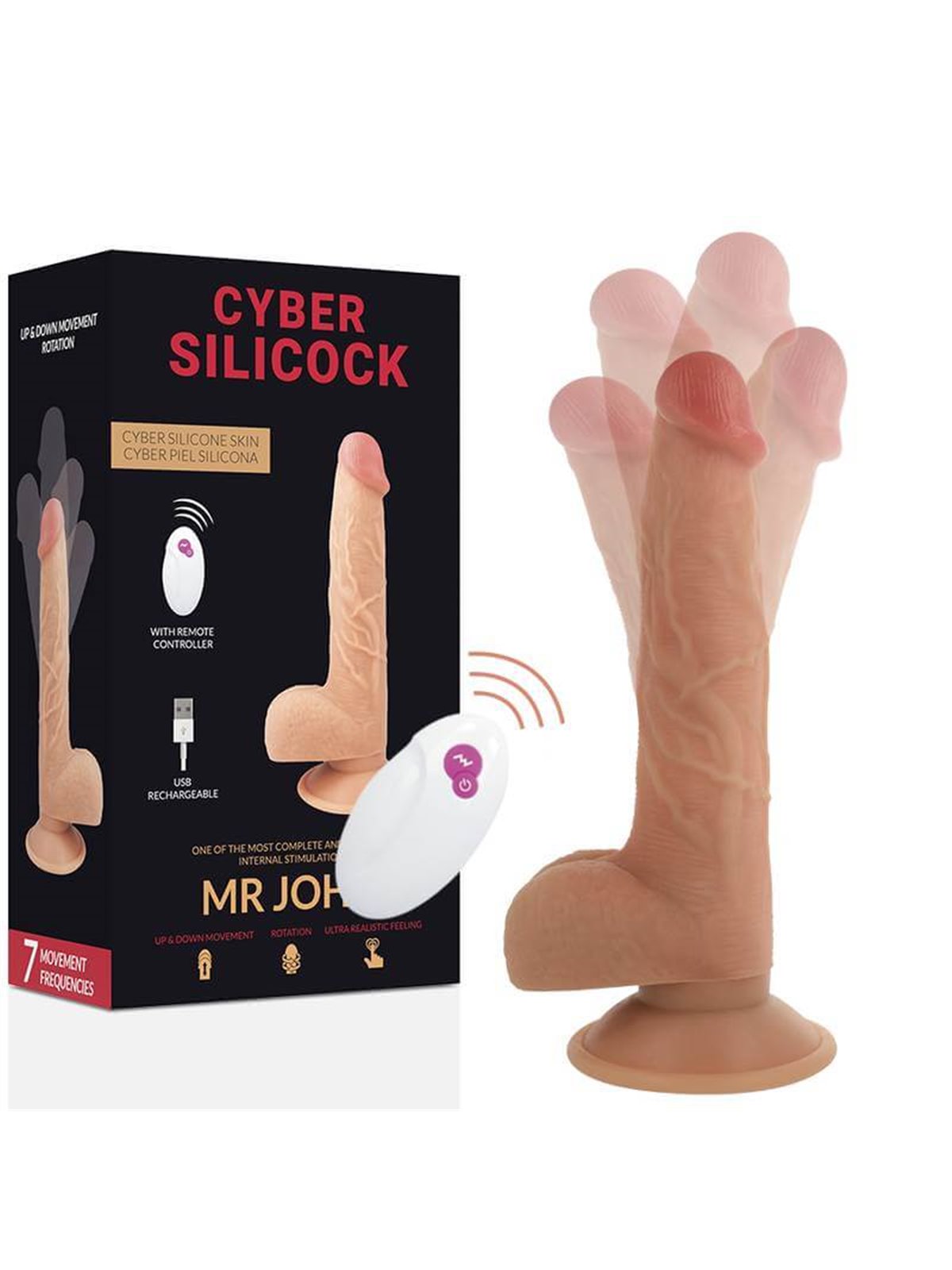Cyber Silicock Mr John - Pene Ultra Realistico Up & Down 20,9 Cm