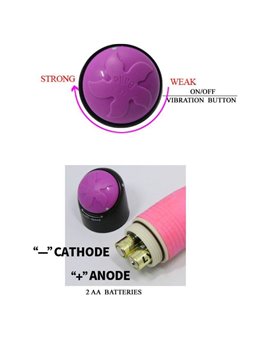 Baile Pink Vibe - Vibratore Vaginale Realistico in Silicone 23,3 CM Rosa