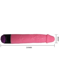 Baile Pink Vibe - Vibratore Vaginale Realistico in Silicone 23,3 CM Rosa