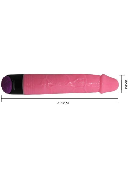 Baile Pink Vibe - Vibratore Vaginale Realistico in Silicone 23,3 CM Rosa