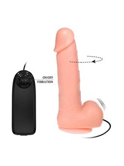 Baile Dong - Pene Realistico Vibrante e Rotante con Testicoli e Ventosa 20 CM