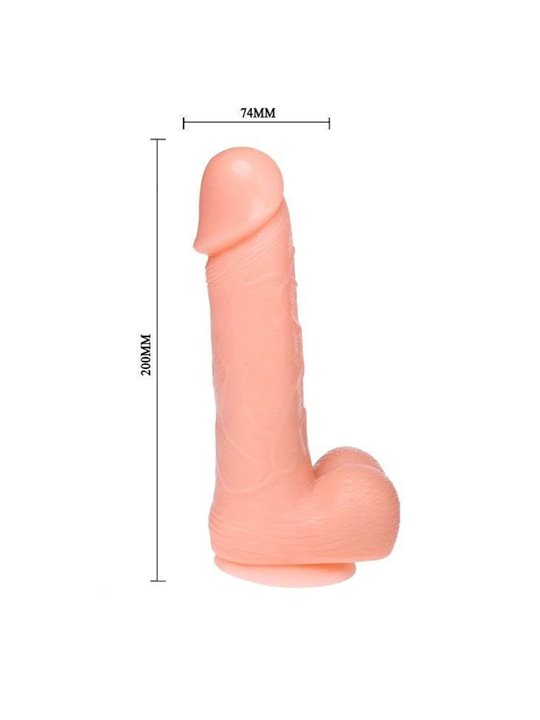 Baile Dong - Pene Realistico Vibrante e Rotante con Testicoli e Ventosa 20 CM
