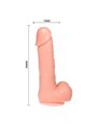 Baile Dong - Pene Realistico Vibrante e Rotante con Testicoli e Ventosa 20 CM