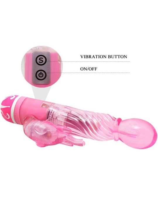 Baile Lovers - Vibratore Rabbit con Glande Arrotondato 10 Velocità Rosa