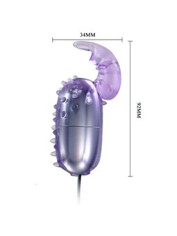 Baile Super Vibrator - Ovetto Vibrante in Silicone con Stimolatore Clitorideo