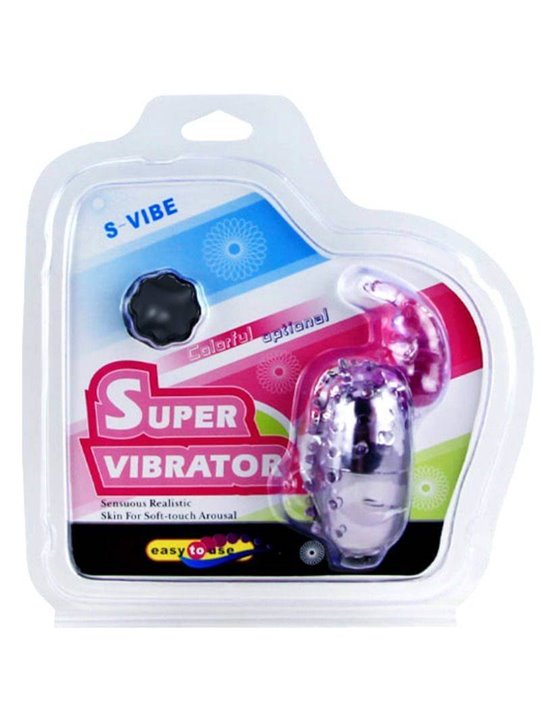 Baile Super Vibrator - Ovetto Vibrante in Silicone con Stimolatore Clitorideo