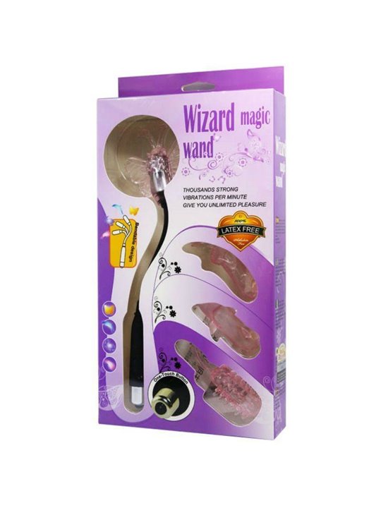 Baile Wizard Magic Wand - Stimolatore Clitorideo con 4 Testine Intercambiabili