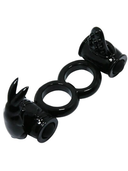 Baile Sweet Ring - Anello Fallico Doppio con Doppio Stimolatore Clitoride