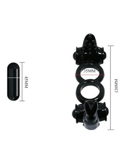 Baile Sweet Ring - Anello Fallico Doppio con Doppio Stimolatore Clitoride
