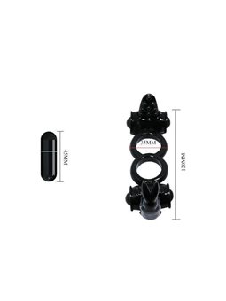 Baile Sweet Ring - Anello Fallico Doppio con Doppio Stimolatore Clitoride