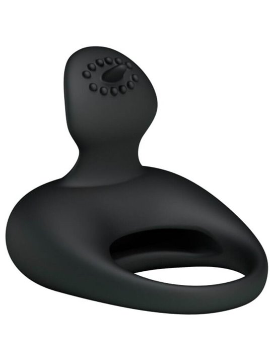 Pretty Love Vibrating Silicone Ring With Tongue