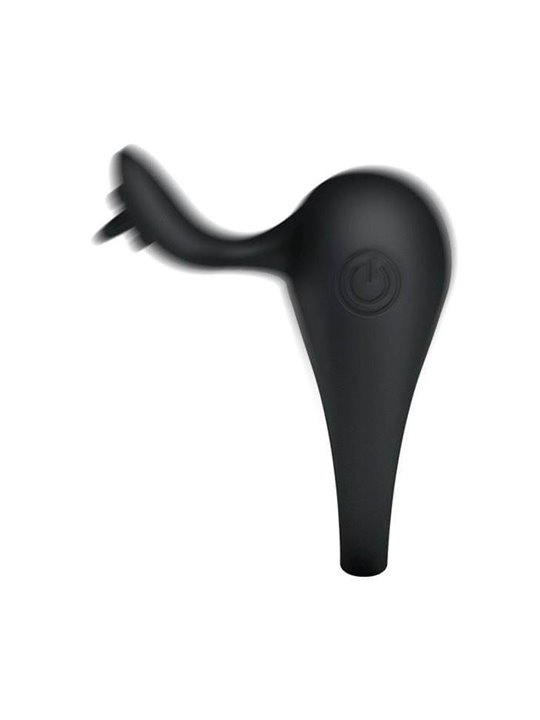 Pretty Love Vibrating Silicone Ring With Tongue