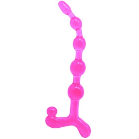 Baile Bendy Twist - Perline Anali in Silicone Rosa - 22,5 CM