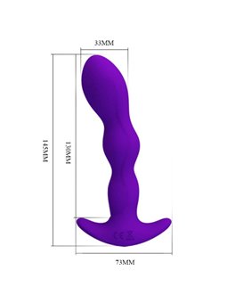 Pretty Love Anal Massager 12 Functions Vibration Purple