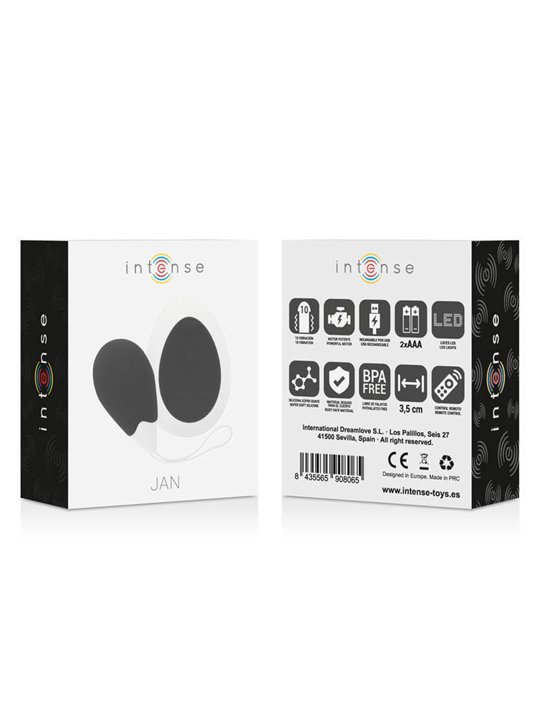 Intense Jan Vibrating Egg Remote Deep Black