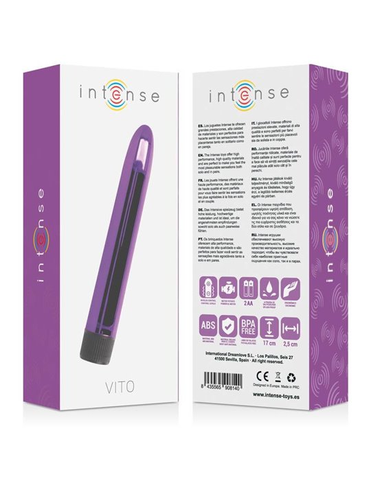 Intense Vito - Vibratore Bullet Viola 17 Cm