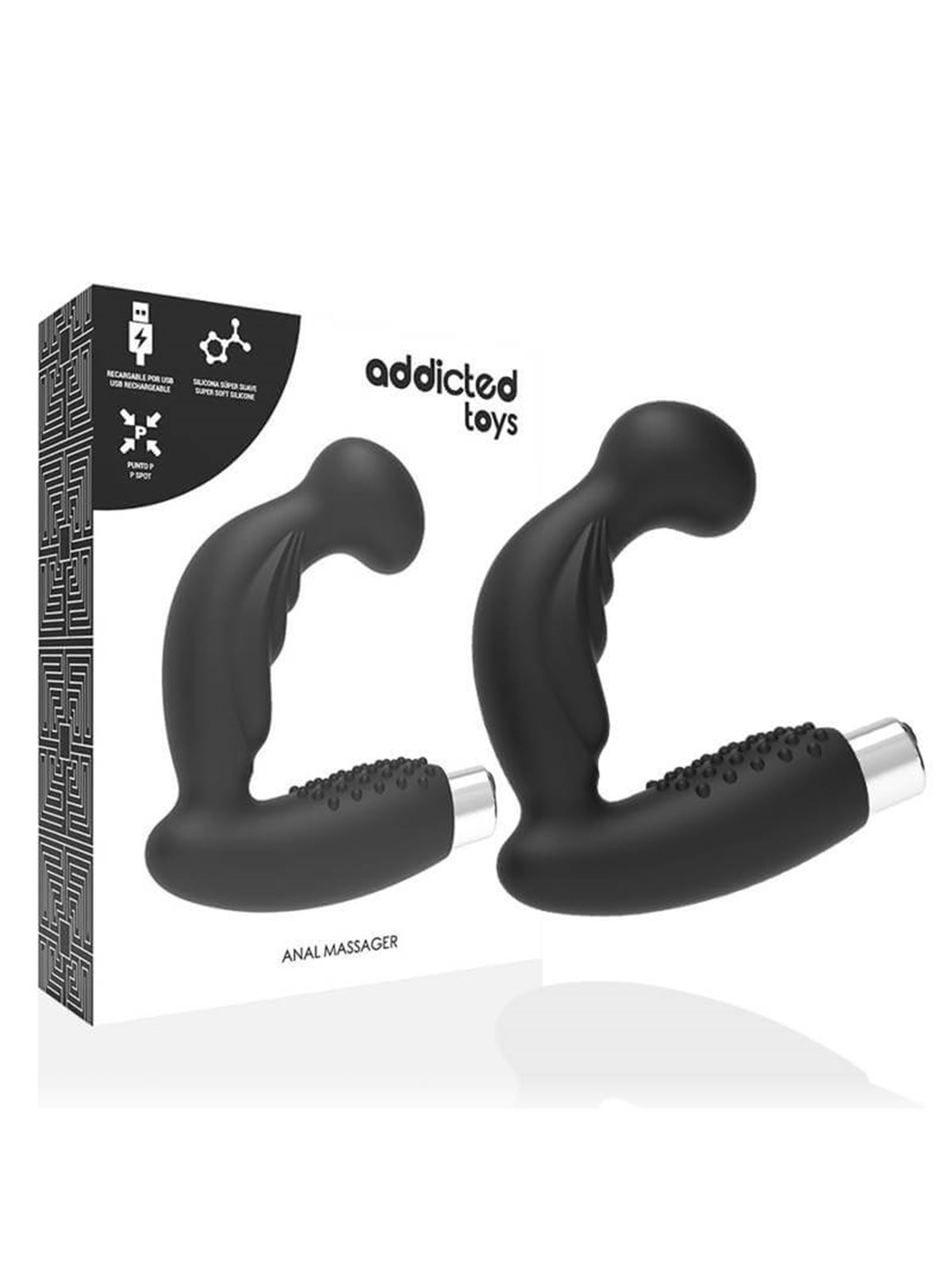 Addicted Toys - Prostatic Vibrator Rechargeable Model 3 - Black