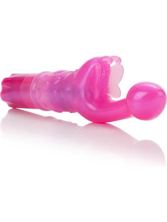 CalExotics Butterfly Kiss - Vibratore Rabbit in Silicone Fucsia 3 Velocità