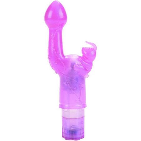 CalExotics Bunny Kiss - Vibratore Rabbit Flessibile in Silicone Rosa