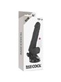Basecock Twix - Pene Realistico Vibrante con Testicoli e Ventosa 19,5X4X3,3 CM Nero