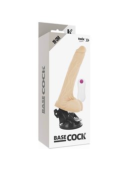 Basecock Twix - Pene Realistico Vibrante con Testicoli e Ventosa 19X4X2,8 CM