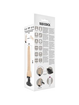 Basecock Twix - Pene Realistico Vibrante con Testicoli e Ventosa 19X4X2,8 CM