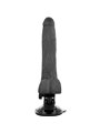 Basecock Twix - Pene Realistico Vibrante con Testicoli e Ventosa 19X4X2,8 CM Nero