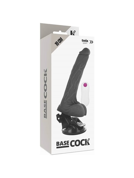 Basecock - Realistic Vibrator Remote Control Black 19 CM