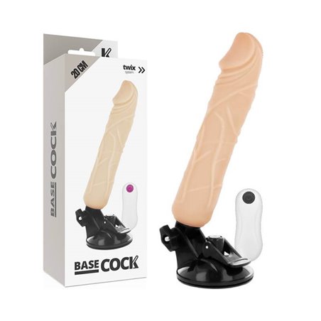 Basecock Twix - Vibratore Realistico con Ventosa 20X4X4 CM 12 Velocità