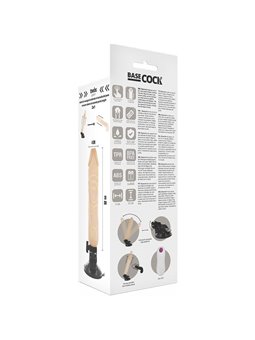 Basecock - Realistic Vibrator Remote Control Flesh 20 CM 12 Functions