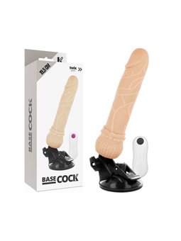 Basecock Twix - Vibratore Realistico con Ventosa 19,5X4X3,5 CM 12 Velocità