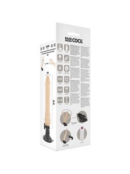 Basecock - Realistic Vibrator Flesh 19,5 CM 12 Functions