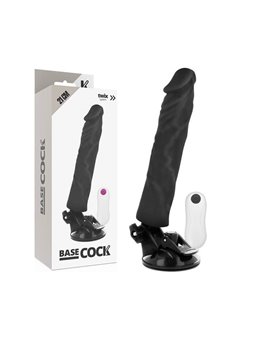Basecock Twix - Vibratore Realistico con Ventosa 21X4X4 CM 12 Velocità Nero