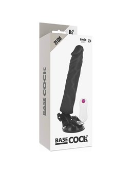 Basecock Twix - Vibratore Realistico con Ventosa 21X4X4 CM 12 Velocità Nero