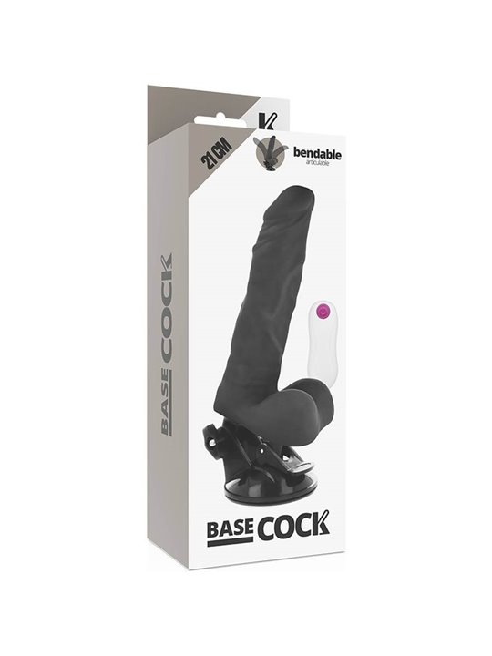 Basecock - Vibrador Articulable Control Remoto Negro 21 CM