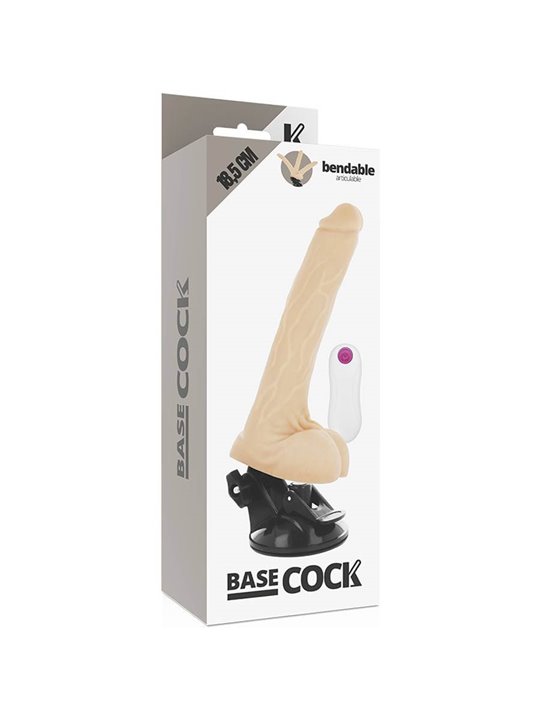 Basecock Bendable - Pene Realistico Articolabile con Vibrazione 18,5X4X2,9 CM