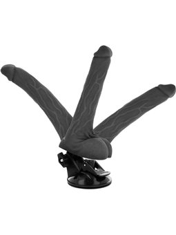 Basecock Bendable - Pene Realistico Articolabile con Vibrazione 18,5X4X2,9 CM Nero