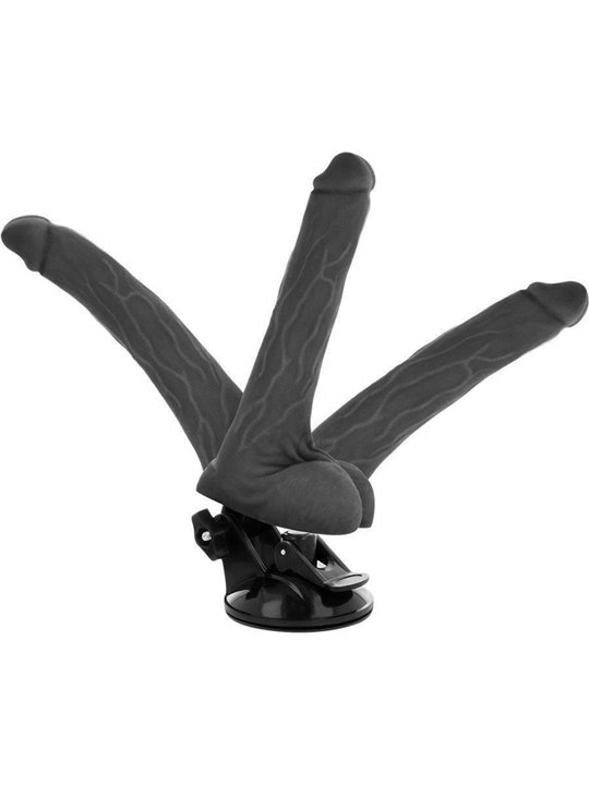 Basecock Bendable - Pene Realistico Articolabile con Vibrazione 18,5X4X2,9 CM Nero
