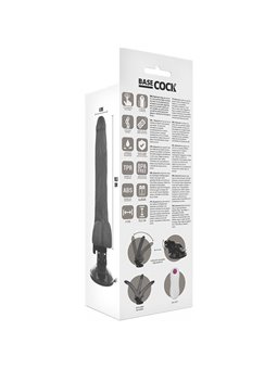 Basecock Bendable - Pene Realistico Articolabile con Vibrazione 18,5X4X2,9 CM Nero