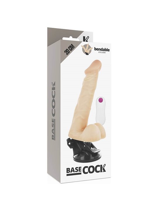 Basecock Bendable - Pene Realistico Articolabile con Vibrazione 20X4,5X3,5 CM
