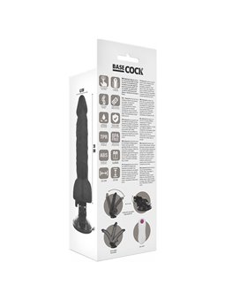 Basecock Bendable - Pene Realistico Articolabile con Vibrazione 20X4,5X3,5 CM Nero