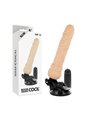 Basecock - Realistic Vibrator Remote Control Flesh 19.5 CM