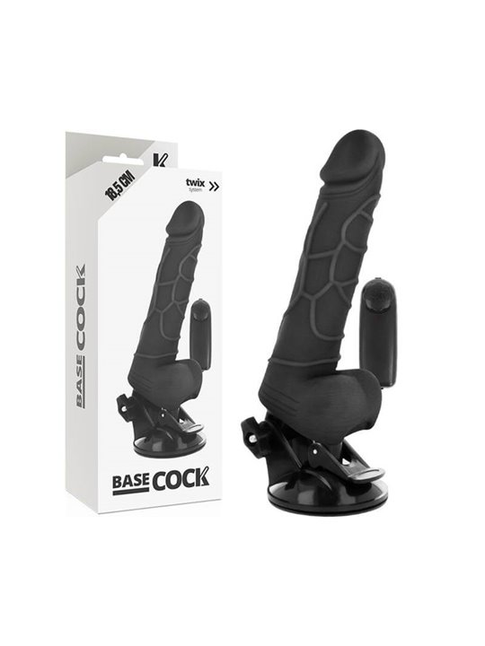 Basecock - Realistic Vibrator Remote Control Black 18.5 CM