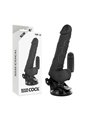 Basecock Twix - Pene Realistico Vibrante con Testicoli e Ventosa 18,5X4X3,3 CM Nero