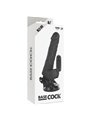 Basecock Twix - Pene Realistico Vibrante con Testicoli e Ventosa 18,5X4X3,3 CM Nero