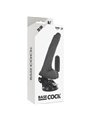Basecock Twix - Pene Realistico Vibrante con Testicoli e Ventosa 20X4X2,8 CM Nero